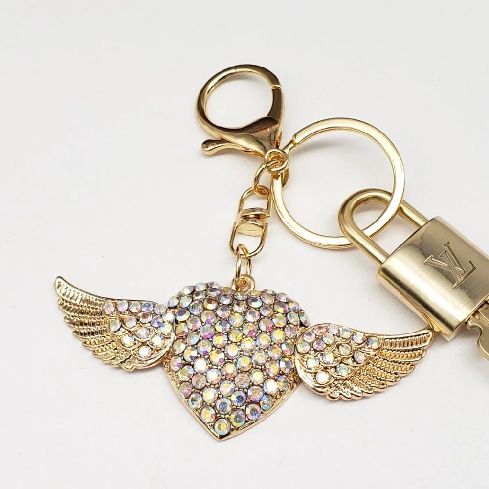 Authentic Louis Vuitton Lock & Key Gold ✨ Unbranded Keychain Bag Charm LV